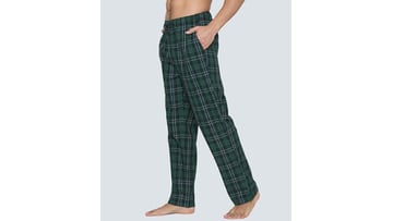 Aseniza Pantalon Pijama Hombre Invierno Largos 100% Algodón Pantalones  Pijama Hombre Cuadros Pantalón Pijama de Estar por Casa（1-Azul&Verde，S）:  : Moda