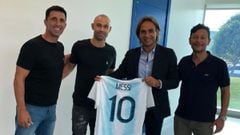 Javier Mascherano visits the Aspire Academy
