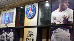La tienda oficial del PSG en 2018 con Kylian Mbapp&eacute; como imagen principal.