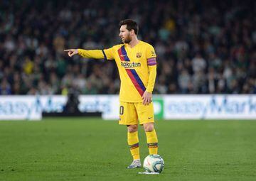 Control | Barcelona's Argentine forward Lionel Messi gestures during the game against Real Betis.