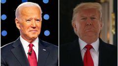 Collage de Donald Trump y Joe Biden.