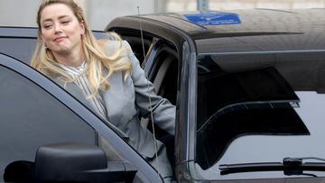 Actor Amber Heard gets into the car as she leaves the Fairfax County Circuit Courthouse following her ex-husband Johnny Depp's defamation case against her, in Fairfax, Virginia, U.S., May 27, 2022. REUTERS/Evelyn Hockstein