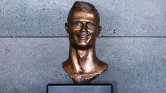 El busto de Cristiano Ronaldo, obra del escultor, Emanuel Santos.