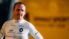 Robert Kubica durante el test con Renault en Valencia.