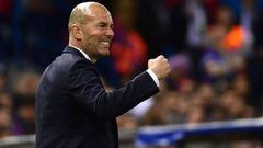 Zidane celebra el gol de Isco en el Calder&oacute;n.