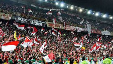 La página de Facebook de Independiente Santa Fe tiene un espacio en que se resalta el masivo acompañamiento de la hinchada roja al estadio.