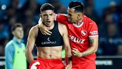 AVELLANEDA, ARGENTINA - SEPTEMBER 30: Braian Martinez of Independiente celebrates after scoring the team's second goal during a match between Racing Club