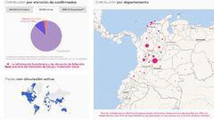 Mapa del coronavirus en Colombia, por departamentos y ciudades al mi&eacute;rcoles 16 de junio. El &uacute;ltimo informe report&oacute; 24.452 nuevos casos y 599 muertes.