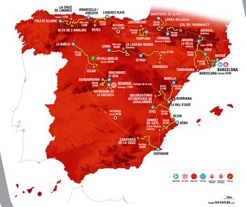 Mapa de La Vuelta 2023