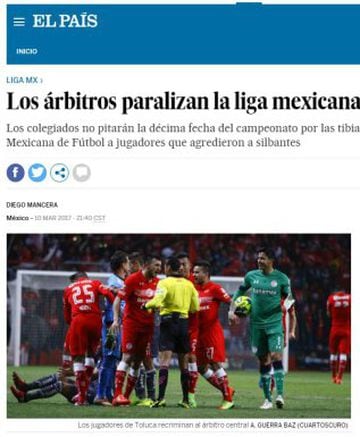 Así reaccionó la prensa internacional por la huelga de árbitros de la Liga MX