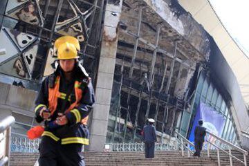 Incendio en el estadio del Shanghái Shenhua