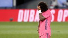 Marcelo se lamenta en un momento del Real Madrid-C&aacute;diz.  