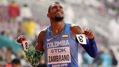 Anthony Zambrano logra medalla de plata en los 400 m del Mundial de Atletismo en Doha 