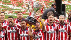 Koke Resurreccion of Atletico de Madrid with the Trophy of La Liga during the 2020/2021 spanish league, La Liga, Champions Trophy award ceremony celebrated at Wanda Metropolitano stadium on May 23, 2021 in Madrid, Spain.
 AFP7 
 23/05/2021 ONLY FOR USE IN