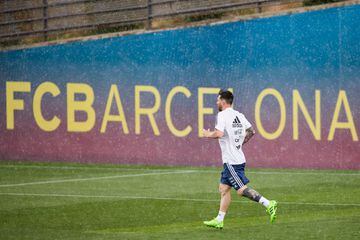 Argentina trained at the Ciutat Esportiva Joan Gamper in Sant Joan Despi,  Barcelona today.