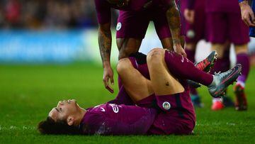 Sane out 'for a while', says Manchester City boss Guardiola
