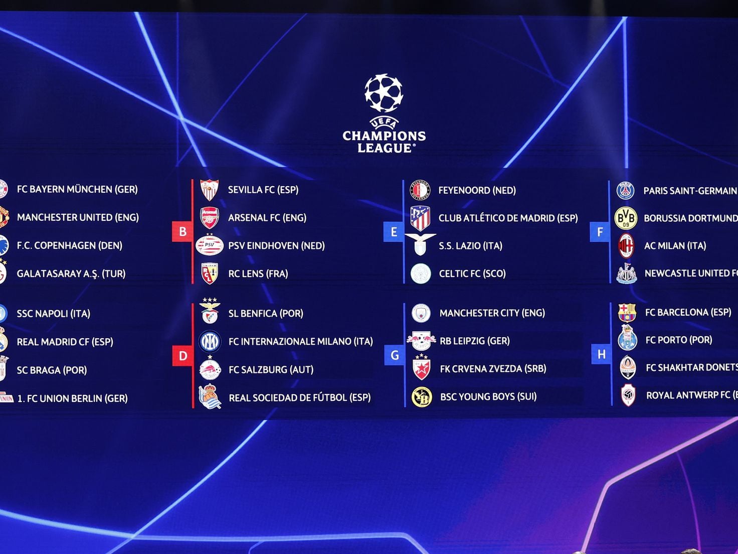 Buzz Champions League Table 2023/24 Fixtures