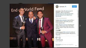 El padre de Neymar 'presume' de foto de su hijo con Cristiano