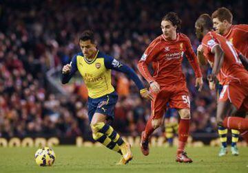 Alexis Sánchez fue titular y no pudo anotar en el empate del Arsenal frente al Liverpool por la Premier League. 