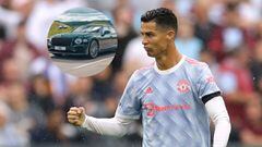 Imagen de Cristiano Ronaldo y su nuevo Bentley.