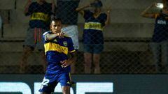 Sebasti&aacute;n Villa celebra el gol con Boca Juniors