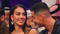 Cristiano Ronaldo’s girlfriend raised eyebrows at Paris Fashion Week by sporting a red dress bearing the Al Nassr star’s name and trademark No. 7.