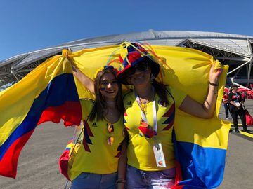 Miles de colombianos están en el Samara Arena para alentar a la Selección y empujarla a la victoria ante Senegal para asegurar su cupo en octavos de final.