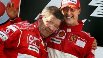 Ross Brawn y Michael Schumacher en Nurburgring 2006.