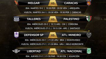 Los horarios de la tercera fase previa de la Copa Libertadores
