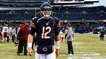 CHICAGO, IL - DECEMBER 24: Matt Barkley #12 of the Chicago Bears walks off of the field after losing to the Washington Redskins at Soldier Field on December 24, 2016 in Chicago, Illinois. The Washington Redskins defeated the Chicago Bears 41-21.   David Banks/Getty Images/AFP == FOR NEWSPAPERS, INTERNET, TELCOS &amp; TELEVISION USE ONLY ==