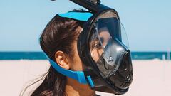 Máscara de snorkel antivaho con soporte para la GoPro de la marca G2RISE en Amazon