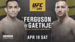 Tony Ferguson y Justin Gaethje, en el cartel promocional del UFC 249.