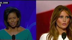 Michelle Obama y Melania Trump. Imagen: YouTube