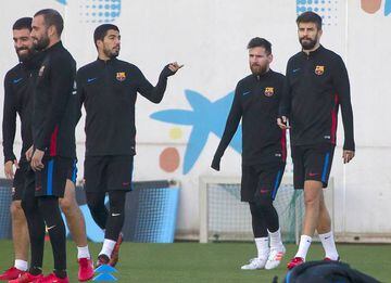 Piqué in this morning's session
