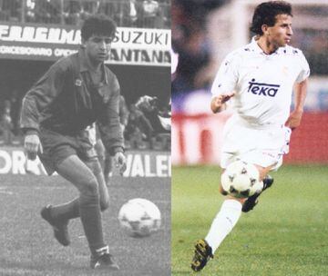 Luis Milla se formó en la cantera del F. C. Barcelona y alcanzó el primer equipo en 1988, aunque con 18 años ya había debutado con el Zaragoza en la temporada 1984-85. Tras consolidarse en el Barcelona y ser convocado para jugar con la Selección española, en 1990 fichó por el Real Madrid, donde jugaría hasta 1997.