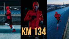 Kilian Jornet, en el desaf&iacute;o de las 24 horas en la pista de Mandalen (Noruega).