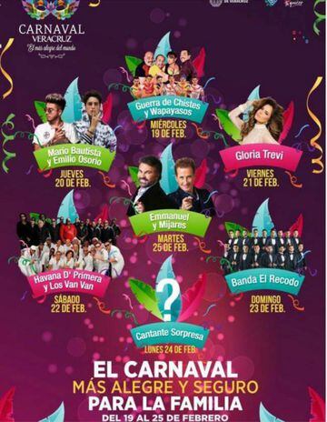 Fechas y eventos del Carnaval de Veracruz