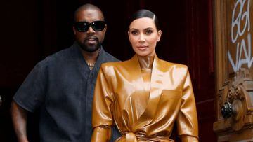 Kim Kardashian y Kanye West en el Theatre des Bouffes du Nord, Paris. Marzo 01, 2020.