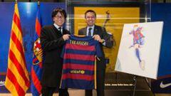 Yoichi Takahasi creador de los Super Campeones visit&oacute; al Barcelona.