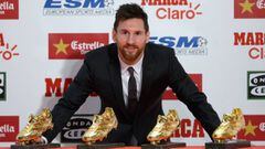 Messi recibe su cuarta Bota de Oro sin aclarar su futuro
