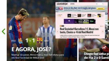 "Messi no basta, al Clásico a menos seis del Real Madrid"