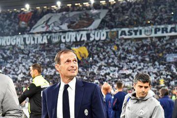 Juventus' head coach Massimiliano Allegri arrives for the Italian Serie A soccer match between Juventus FC and Torino FC at Juventus Stadium in Turin, Italy, 06 May 2017.