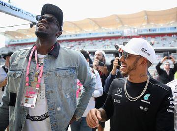 Usain Bolt y Lewis Hamilton.