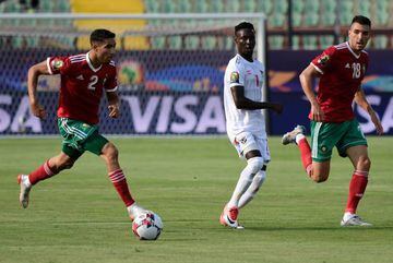 Running man | Morocco's defender Achraf Hakimi during the 2019 Africa Cup of Nations against Namibia.