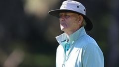 PEBBLE BEACH, CALIFORNIA - FEBRUARY 04: Actor Bill Murray looks on during the second round of the AT&T Pebble Beach Pro-Am at Spyglass Hill Golf Course on February 04, 2022 in Pebble Beach, California.   Jed Jacobsohn/Getty Images/AFP
== FOR NEWSPAPERS, INTERNET, TELCOS & TELEVISION USE ONLY ==