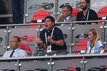 Diego Armando Maradona en el Kazán Arena. 