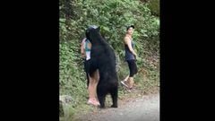 El momento de terror que vivi&oacute; una mujer en Chipinque, Monterrey, cuando se acerc&oacute; un oso