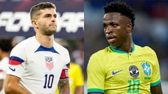 Pulisic will face Vinicius as the USMNT clash against the samba boys to end its preparations for the summer international tournament.