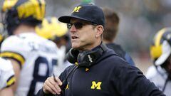 Michigan coach Jim Harbaugh offered a solution to players, staff and family who were amid an unplanned pregnancy after speaking at a Right to Life event.