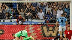 Soccer Football - UEFA Nations League - Group F - Israel v Albania - Bloomfield Stadium, Tel Aviv, Israel - September 24, 2022 Israel's Shon Weissman scores their first goal REUTERS/Ammar Awad